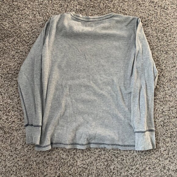 Red Camel Boys Large Gray Graphic Waffle Knit Long Sleeve Shirt - Picture 3 of 6